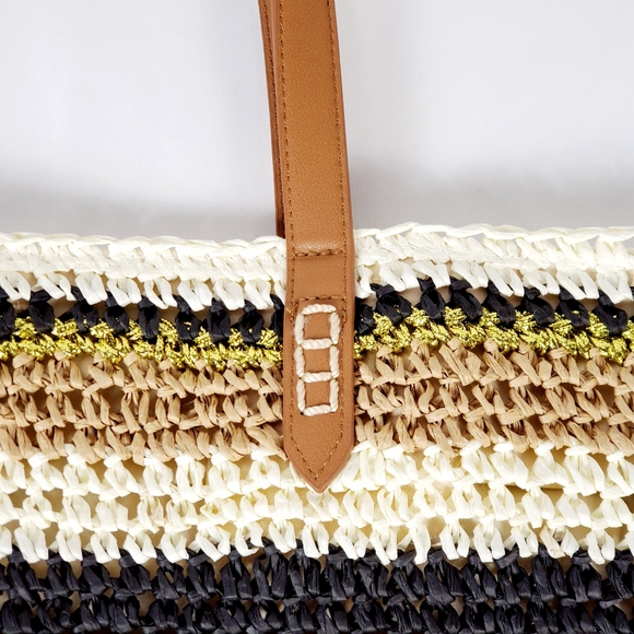 INC International Tropical Straw Tote - Picture 2 of 6